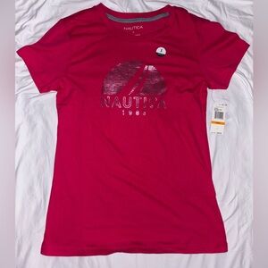 Nautica Women's Pink Classic Tee Size S